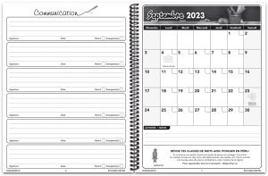 Calendrier 1 page - Communication